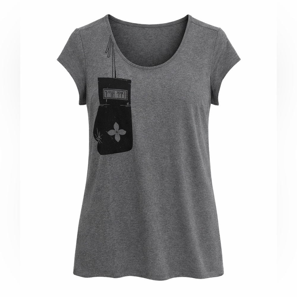 Gray Graphic Women's Top